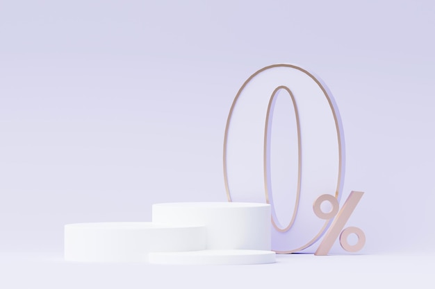 3D render Pastel Paarse minimale achtergrond met podiumstandaard Paars podiumplatform voor cosmetische productpresentatie en reclame Studioscène met showcase-voetstuk in strak ontwerp