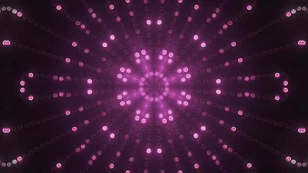 3d render pink circle led VJ background