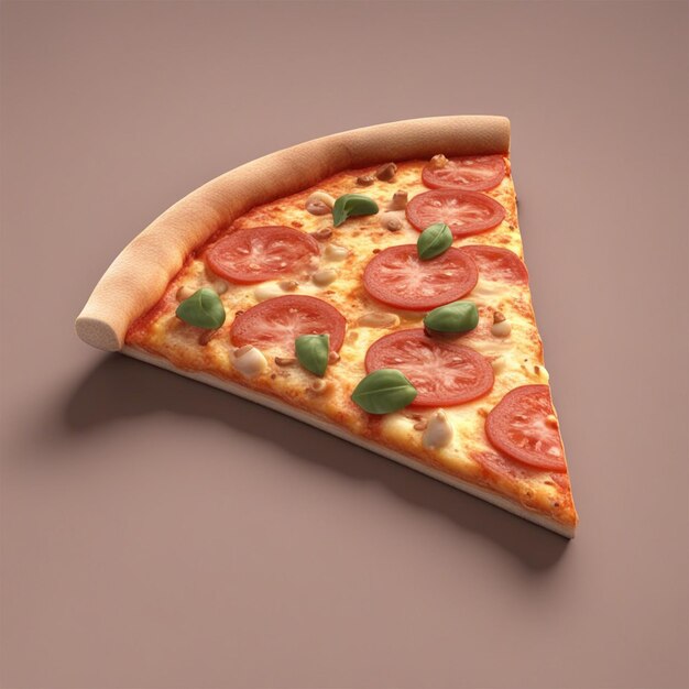 Photo 3d render of pizza ai generated