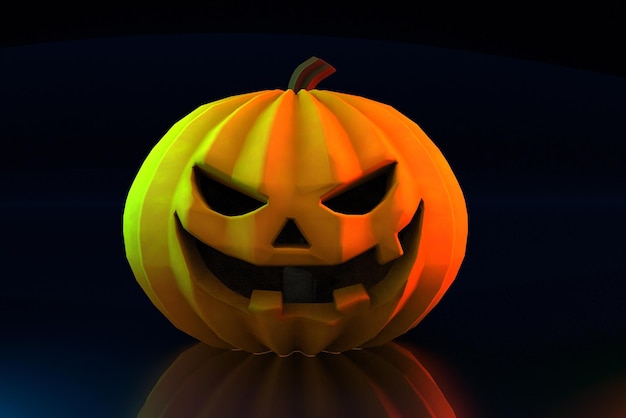 3D render pompoen halloween element