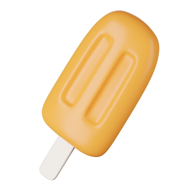 3D render of popsicle on white Clipping path