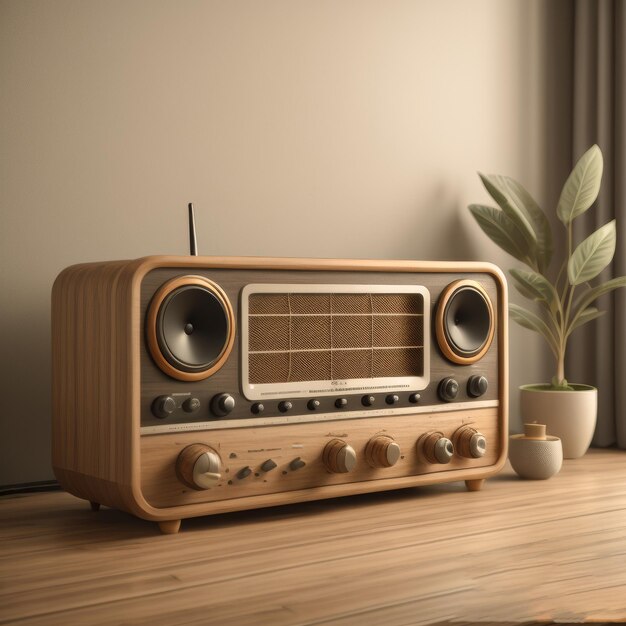 3D Render Portable Radio ai_generated