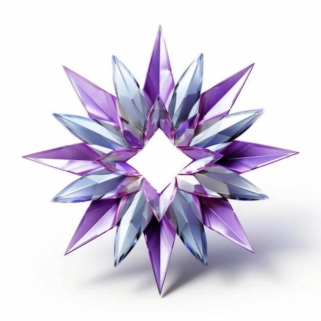 3d render of a purple starburst on a white background