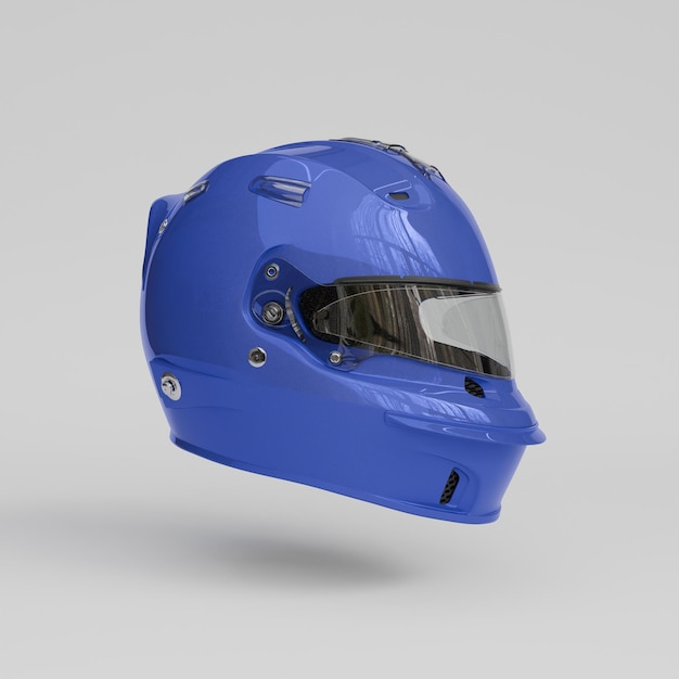 3d render of racing helmet isolated