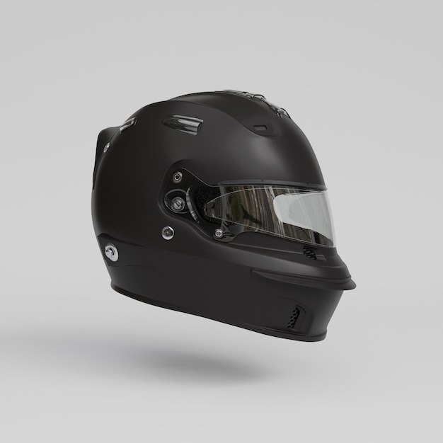 3d Render of racing helmet isolated