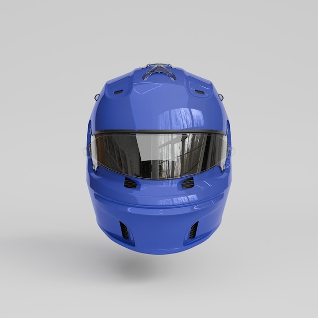 3d render of racing helmet isolated