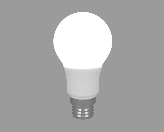 3d render of realistic led light bulb, electricity concept