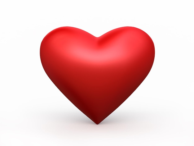 3d render Red Heart (clipping path)