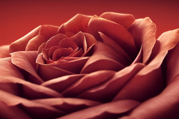 3d render of Red rose petals on gray background aromatherapy and extract