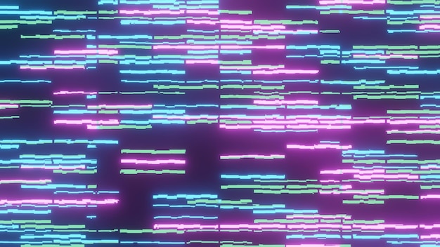 3 d レンダリング レトロなグリッチ効果