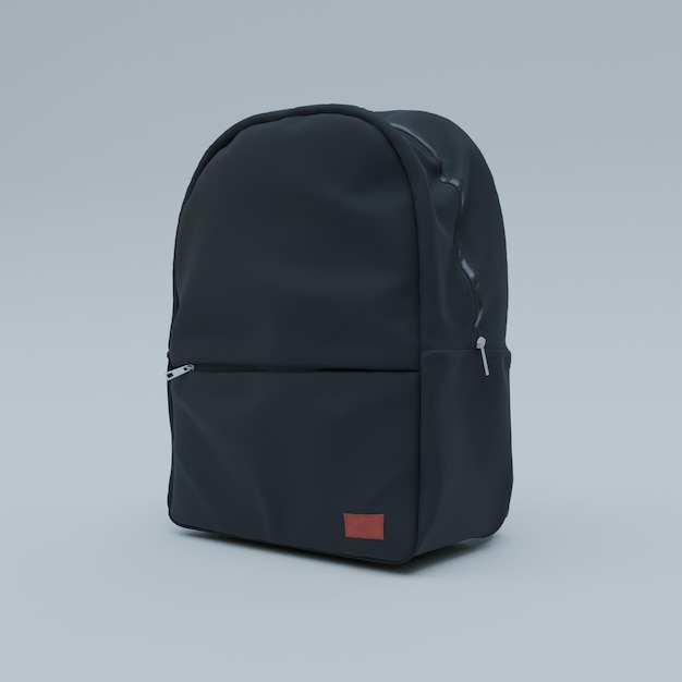 3d Render of school backpack isolated