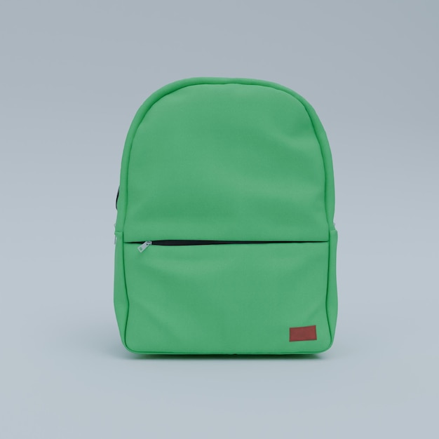 3d render of school backpack isolated