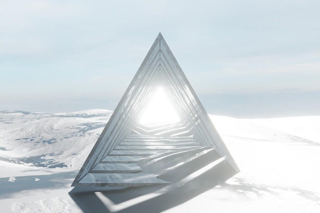 3 d レンダリング SF 風景抽象的なエイリアンの風景を持つ未来的なポスト黙示録的なシナリオ