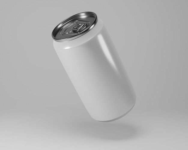 3D render soda can white