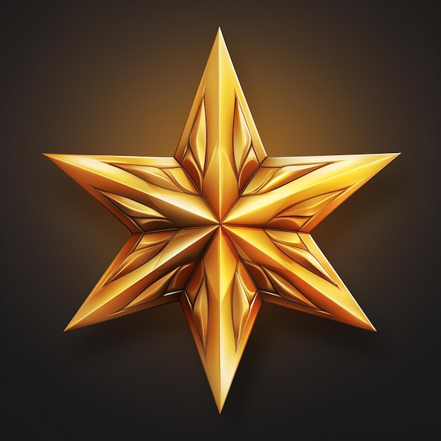 Photo 3d render a star icon icon design for game ui banner design for app interface game development