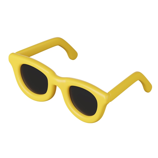 Photo 3d render of sunglasses isolated on white clipping path