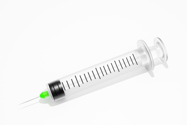 3D render syringes can be used in hospital applications or treatment.