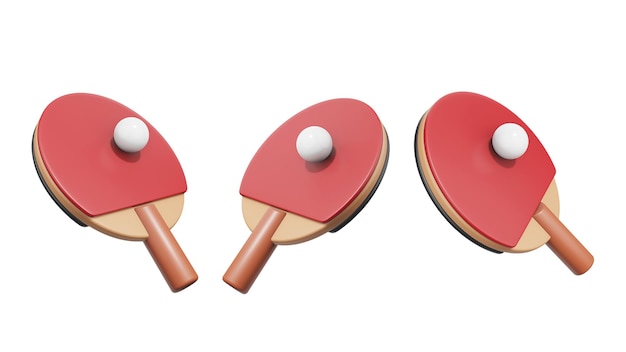 Photo 3d render table tennis sport