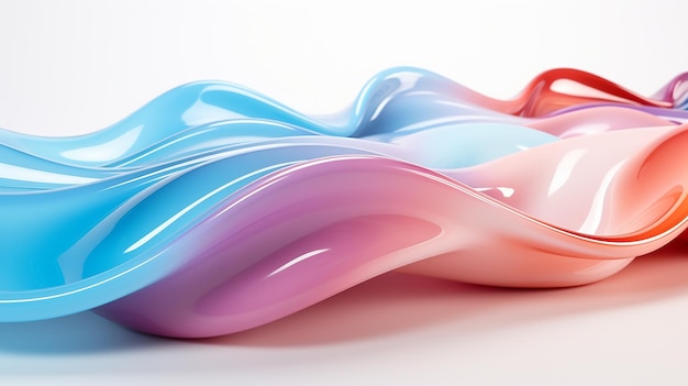 3D Render of Thick Rainbow Curves