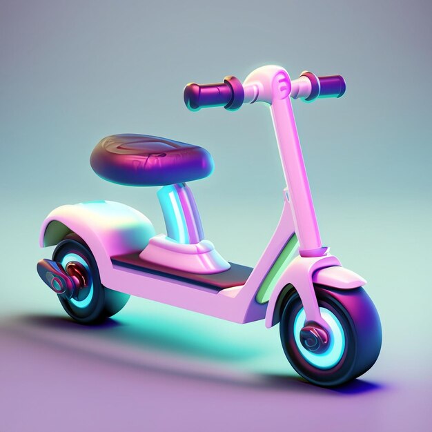 3d render toy scooter 3d Kids scooter