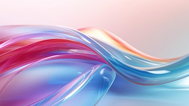 3d render transparent glossy glass abstract background wallpaper