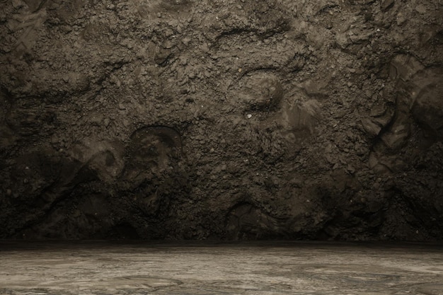 3D render van rock boulder textuur kamer interieur achtergrond