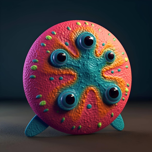 3d render of a virus in the shape of a human body