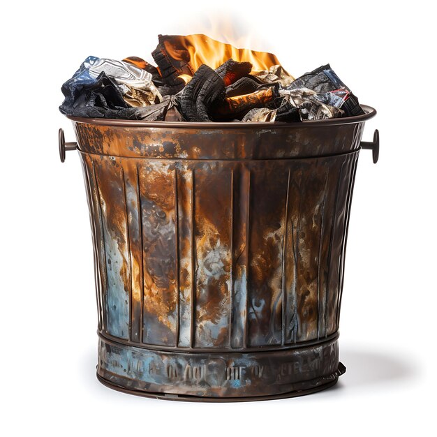 3d render waste basket trash