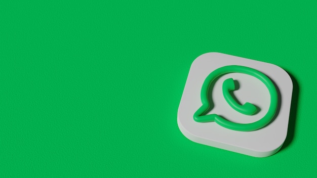 3D render Whatsapp minimaal logo.