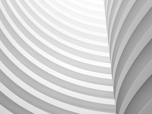 3D render of white abstract pattern.