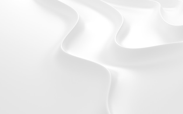 3D render of white abstract pattern.