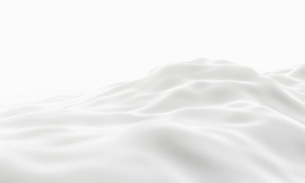 3D render white snowy mountain Snow drift