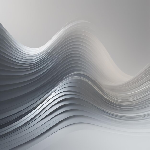 3d render white waves