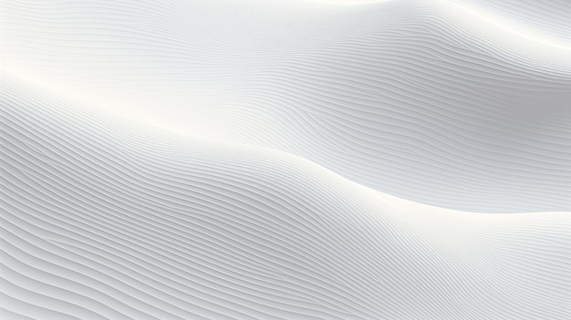 3d render white waves