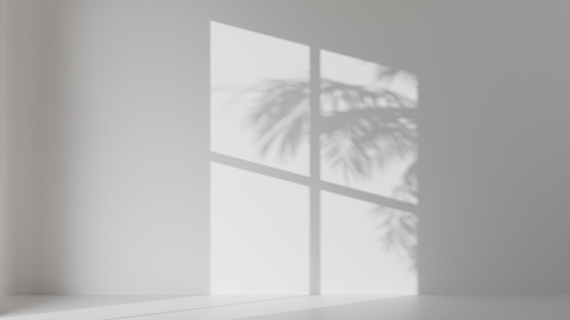 3d render window shadow background