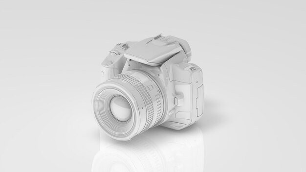 3D render witte camera