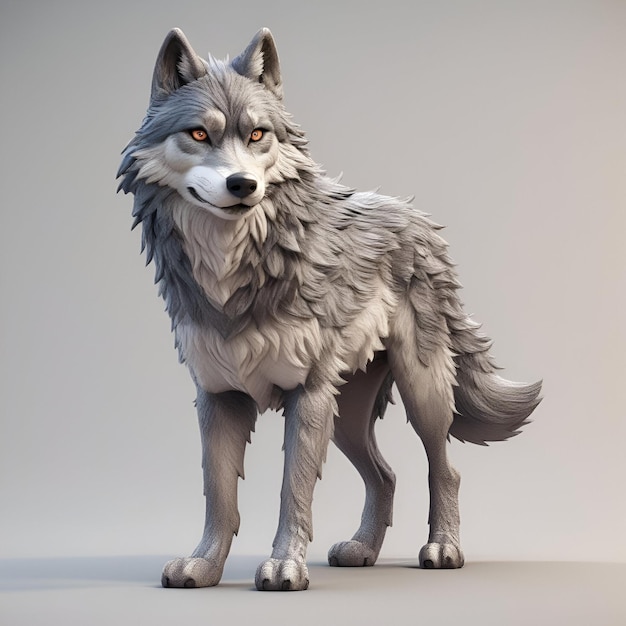 3d render wolf