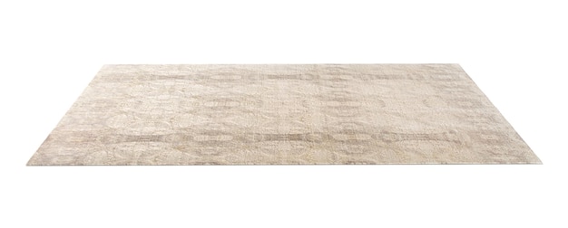 3d render yellowwhite checkered soft rug on a white background