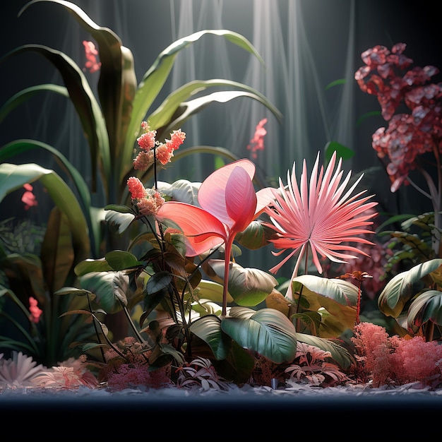 3d renderd photo of plantes