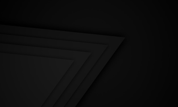 3D rendered abstract black geometric background.