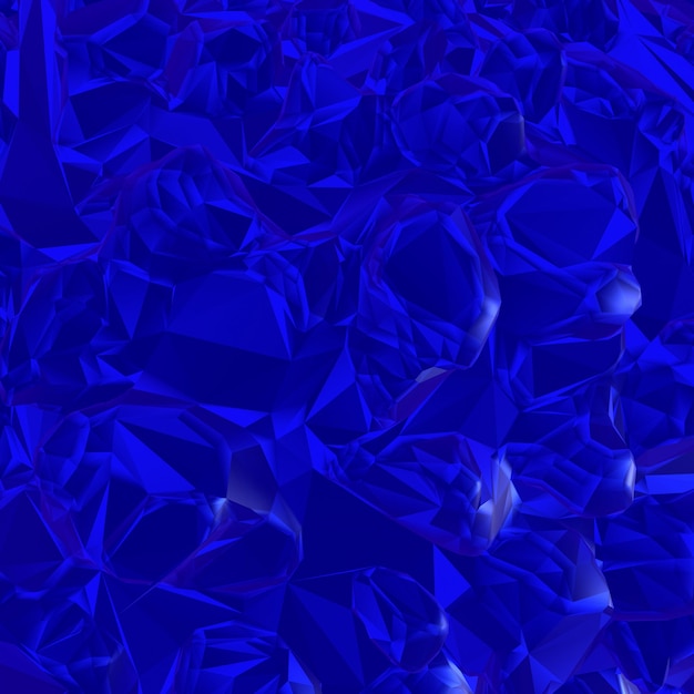 3D rendered abstract blue crystals background