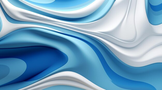 3d rendered Abstract Blue Wavy background AI Generative