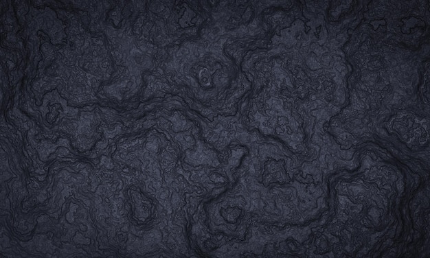 3Dレンダリングされた抽象的な冷却された溶岩の背景。火山岩のテクスチャ。