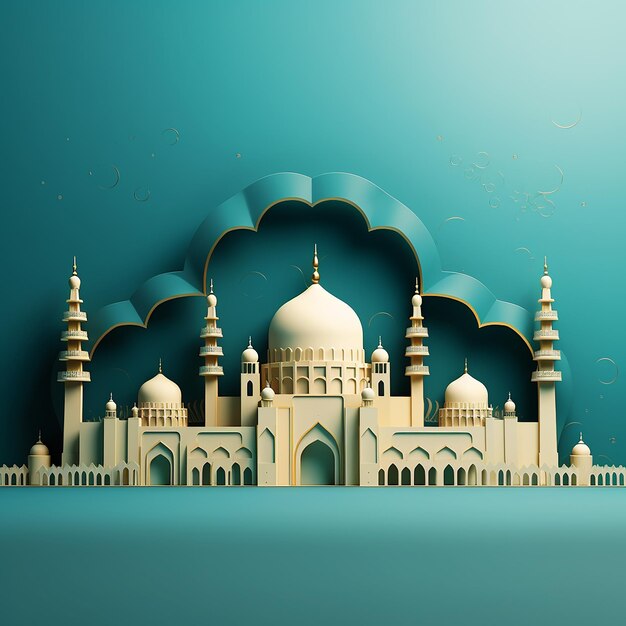 3d rendered abstract eidaladha islamic banner background