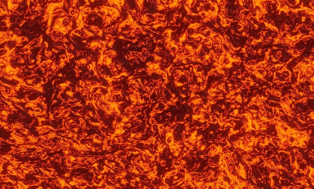 3D визуализации абстрактного фона лавы. Вулканическая магма.