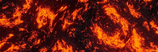 3D rendered abstract lava background. Volcanic magma.