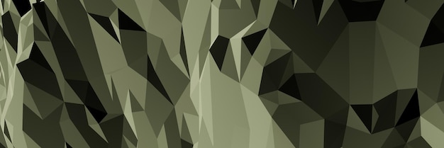 3D rendered abstract low polygon rock slope