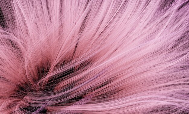 3D rendered abstract pink flowing hairs