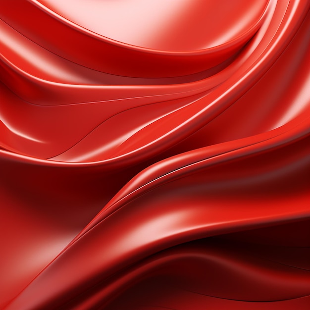 3d rendered abstract red background with smooth curvy lines beautiful pattern