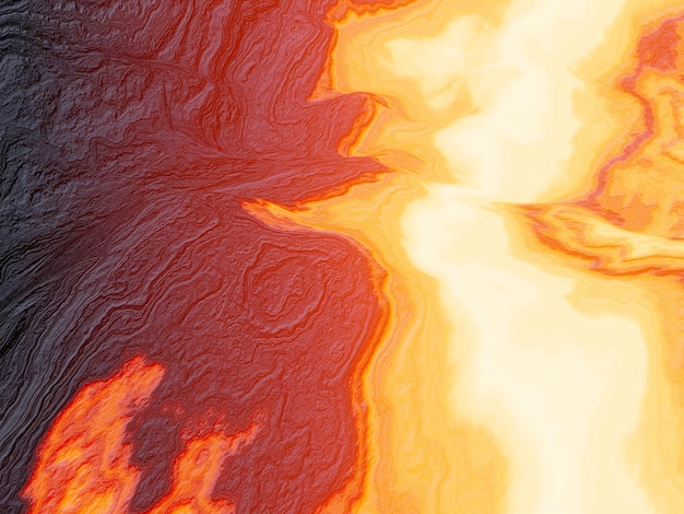 3D rendered abstract volcanic lava background